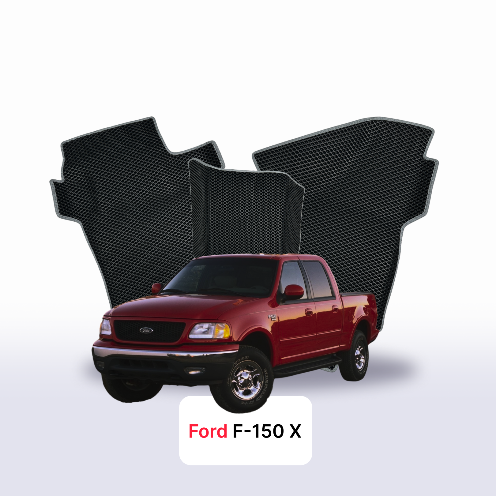 Autokoberce EVAMATS pro Ford F-150 10 gen 1996-2004 rok PICK-UP dvoukabina Autokoberce EVAMATS pro Ford F-150 10 gen 1996-2004 rok PICK-UP dvoukabina