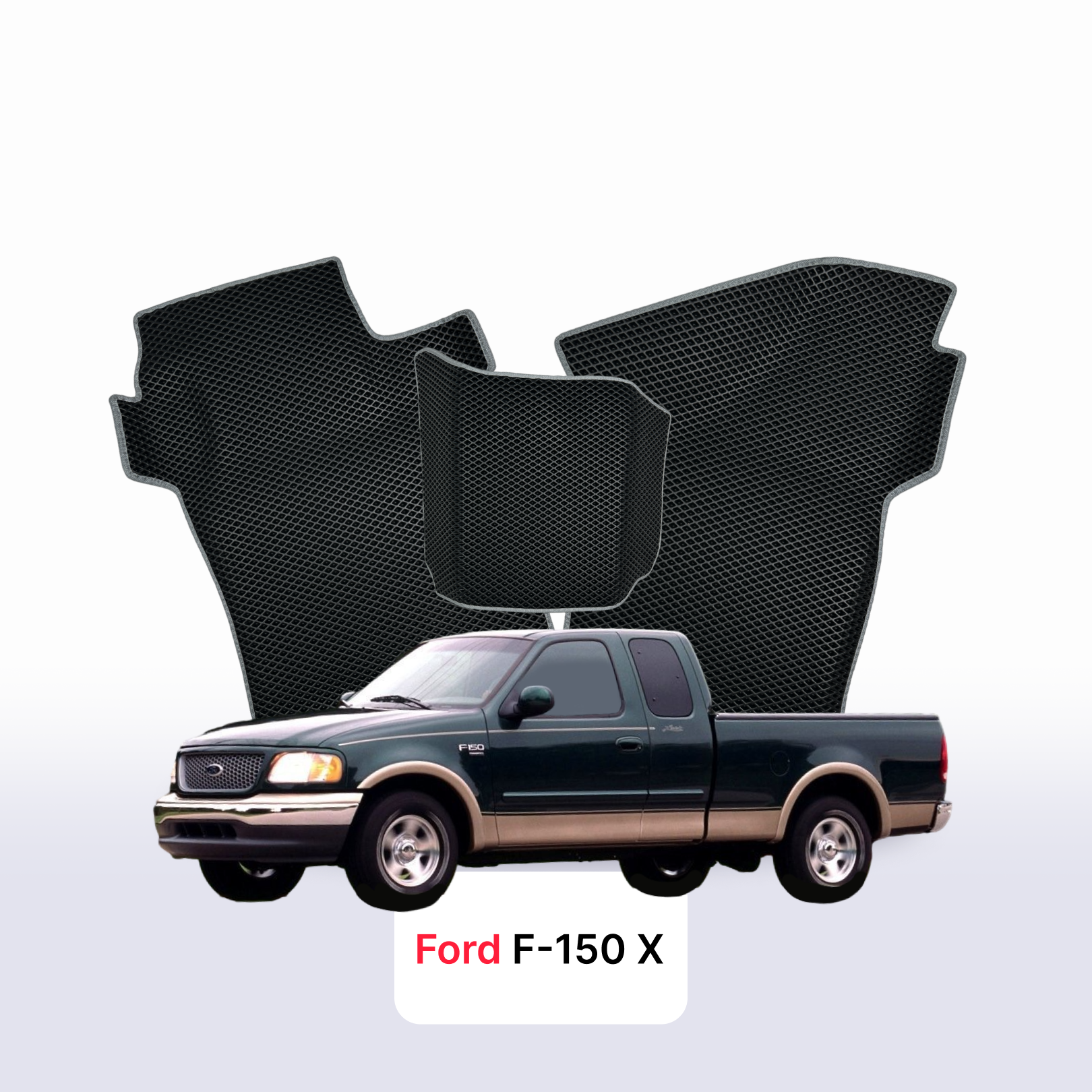 Autokoberce EVAMATS pro Ford F-150 10 gen 1996-2004 rok PICK-UP jedna a půl kabina Autokoberce EVAMATS pro Ford F-150 10 gen 1996-2004 rok PICK-UP jedna a půl kabina