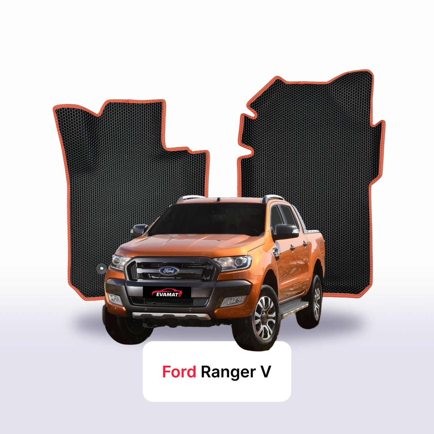 Autokoberce EVAMATS pro Ford Ranger 5 gen 2011-2022 rok PICK-UP dvoukabina (po faceliftu)