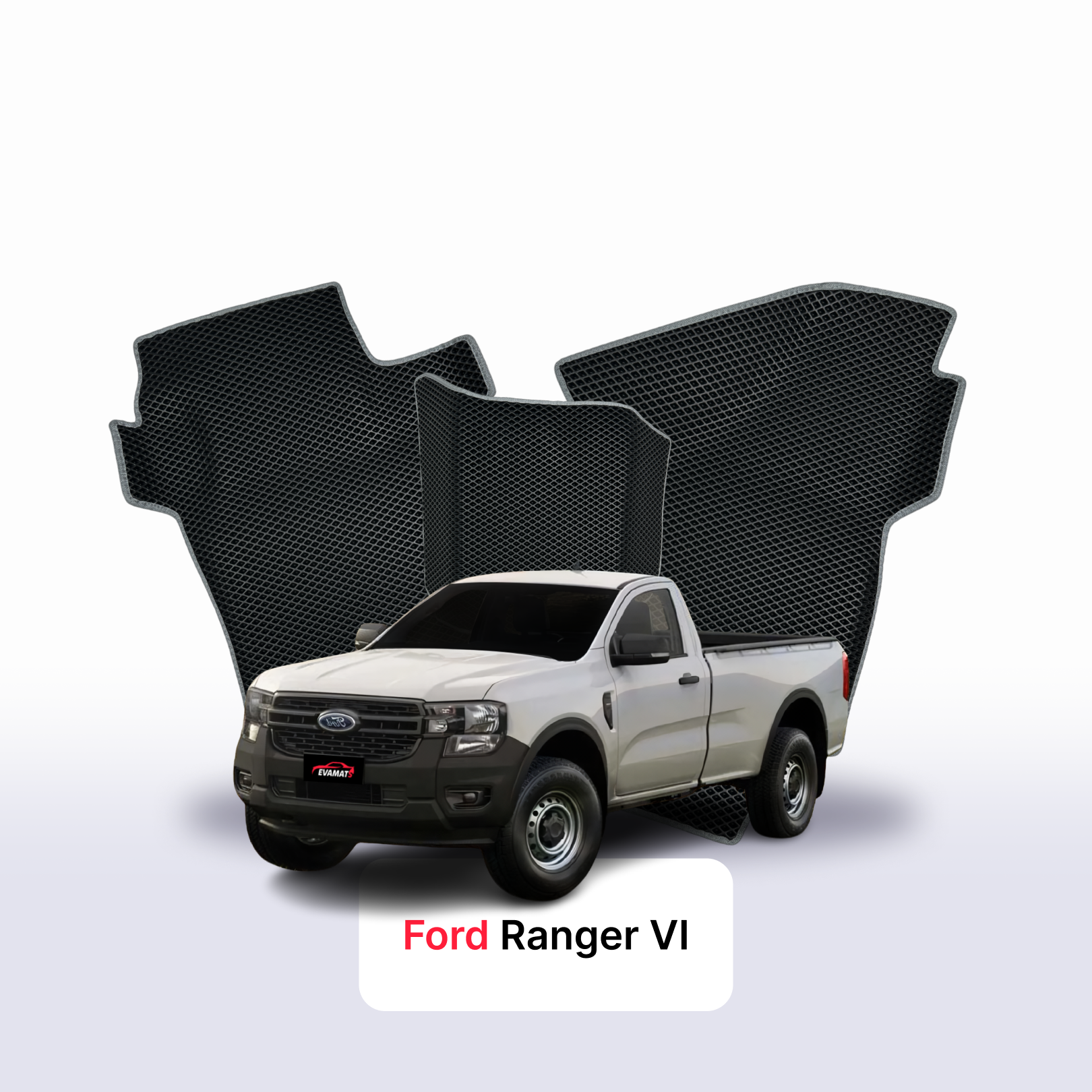 Autokoberce EVAMATS pro Ford Ranger 6 gen 2022-2025 rok PICK-UP jednokabinová Autokoberce EVAMATS pro Ford Ranger 6 gen 2022-2025 rok PICK-UP jednokabinová