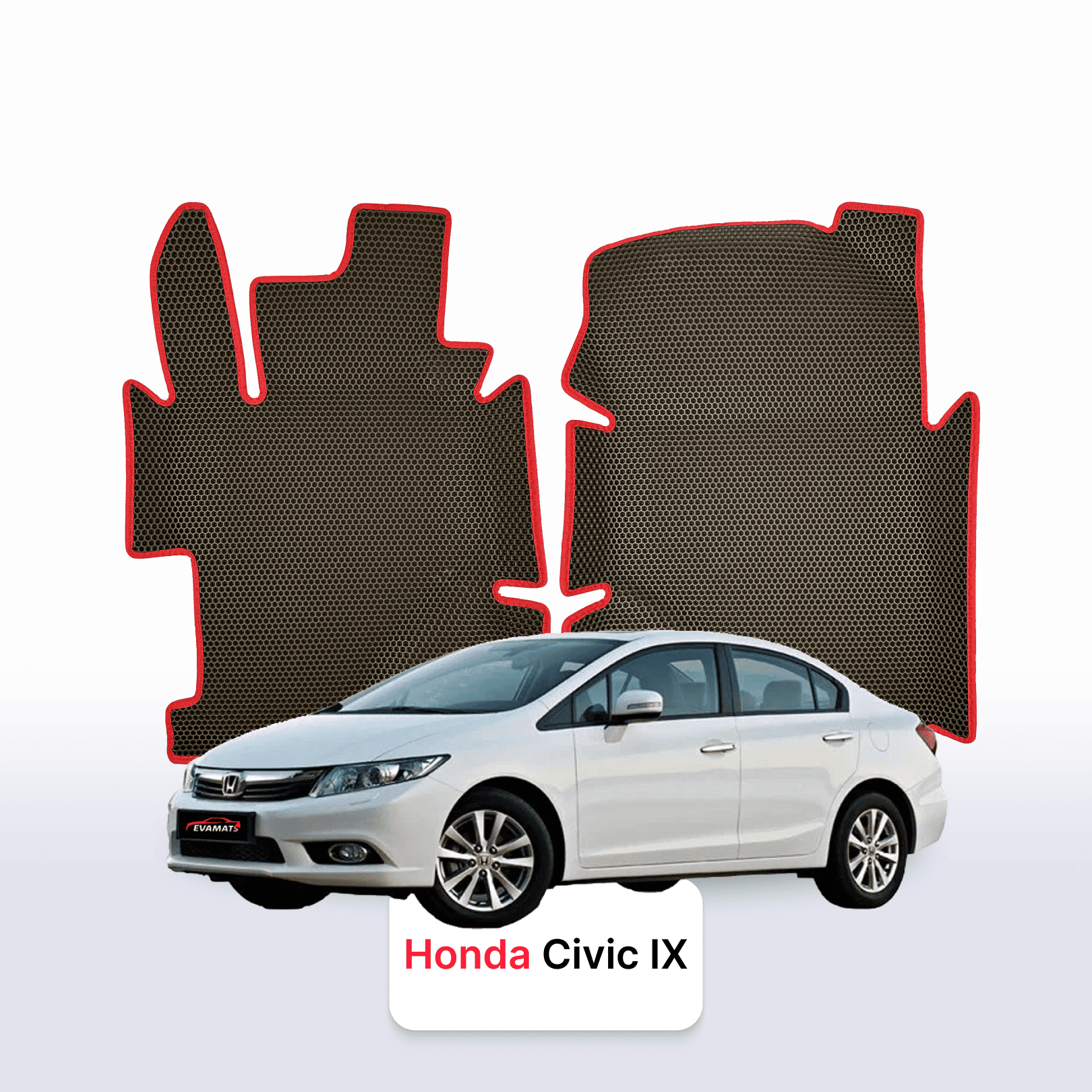 Autokoberce EVAMATS pro Honda Civic 9 gen 2011-2017 rok SEDAN Autokoberce EVAMATS pro Honda Civic 9 gen 2011-2017 rok SEDAN