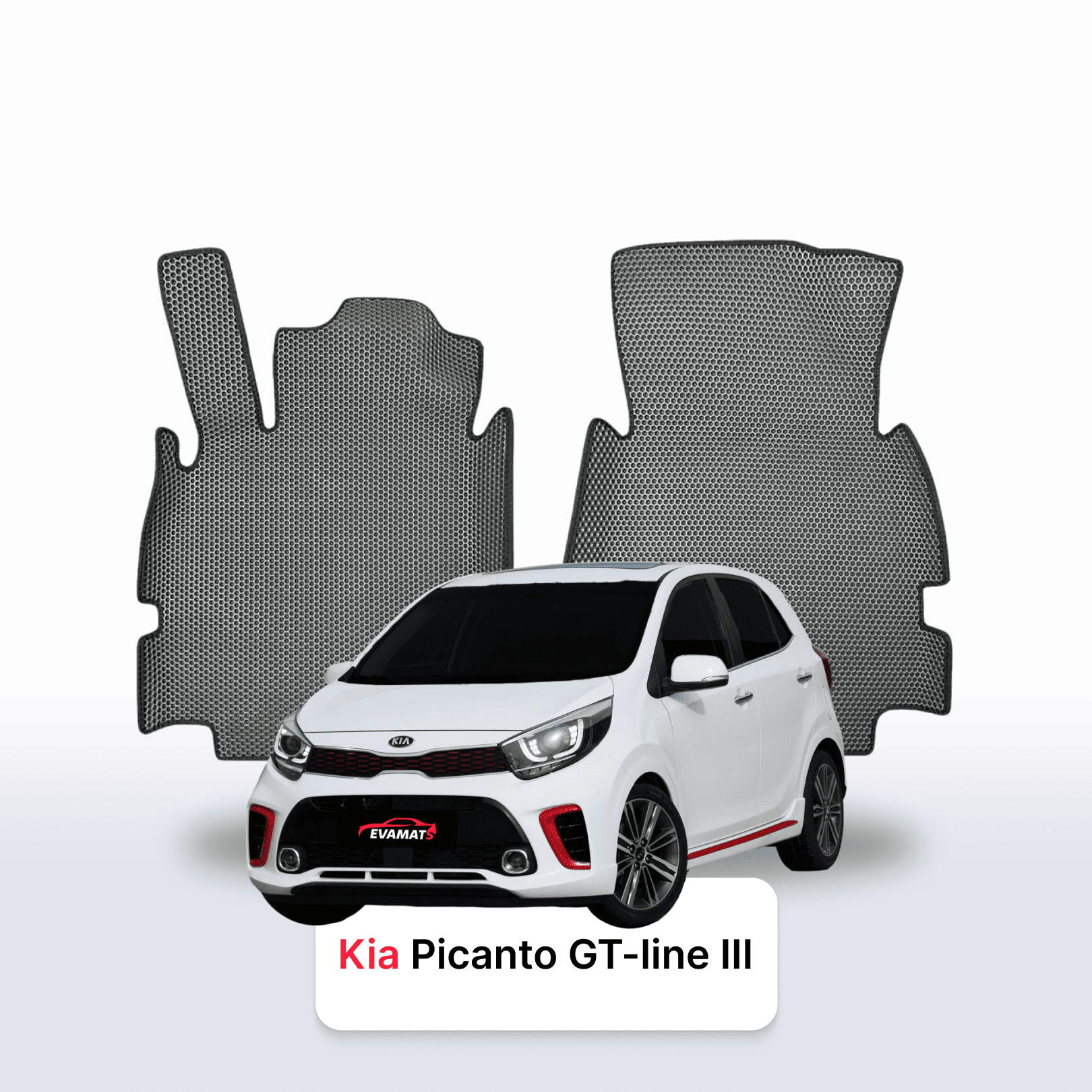 Autokoberce EVAMATS pro Kia Picanto GT-line III gen 2017-2025 rok HATCHBACK 5dv. Autokoberce EVAMATS pro Kia Picanto GT-line III gen 2017-2025 rok HATCHBACK 5dv.