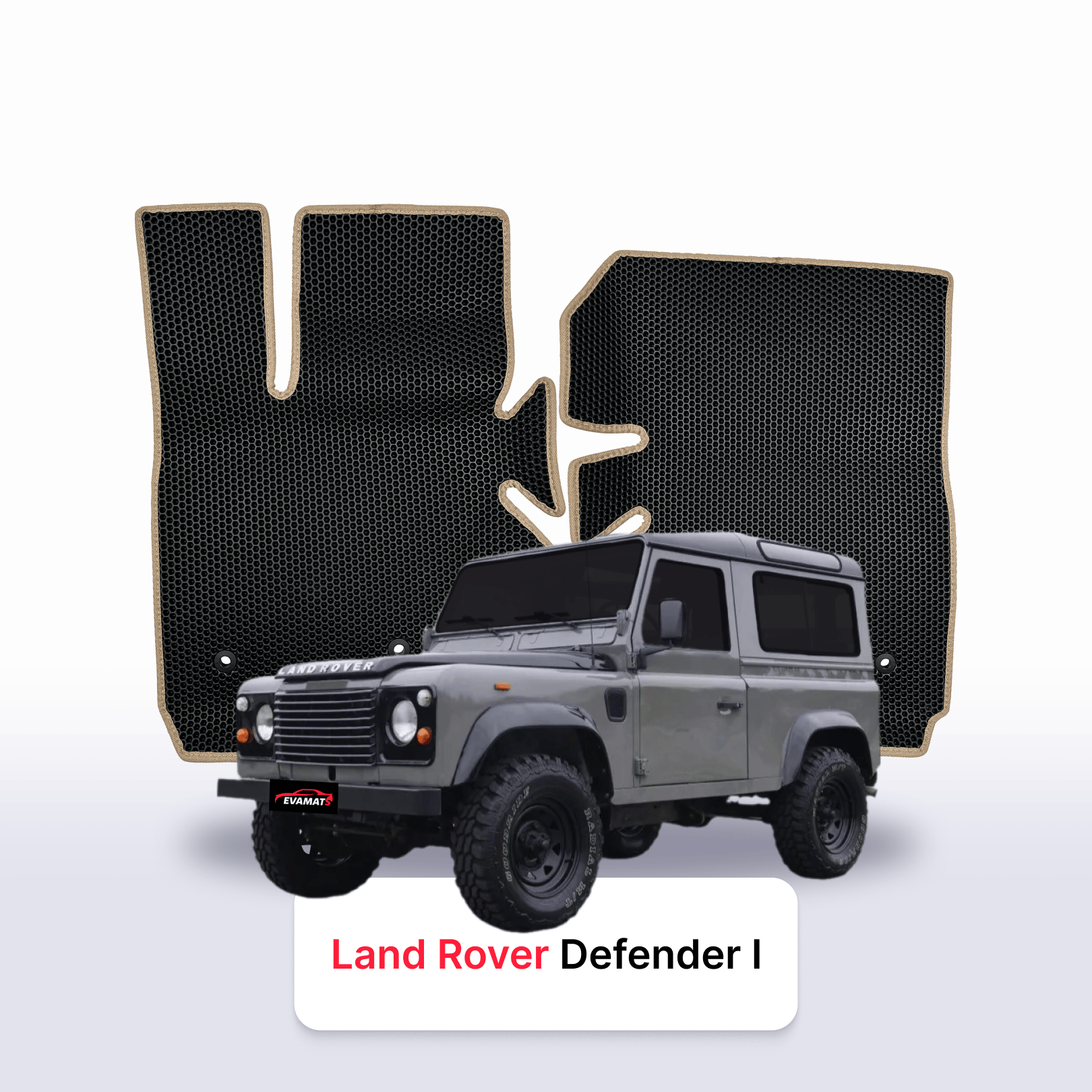 Autokoberce EVAMATS pro Land Rover Defender 1 gen 1983-2016 rok SUV 3dv. Autokoberce EVAMATS pro Land Rover Defender 1 gen 1983-2016 rok SUV 3dv.