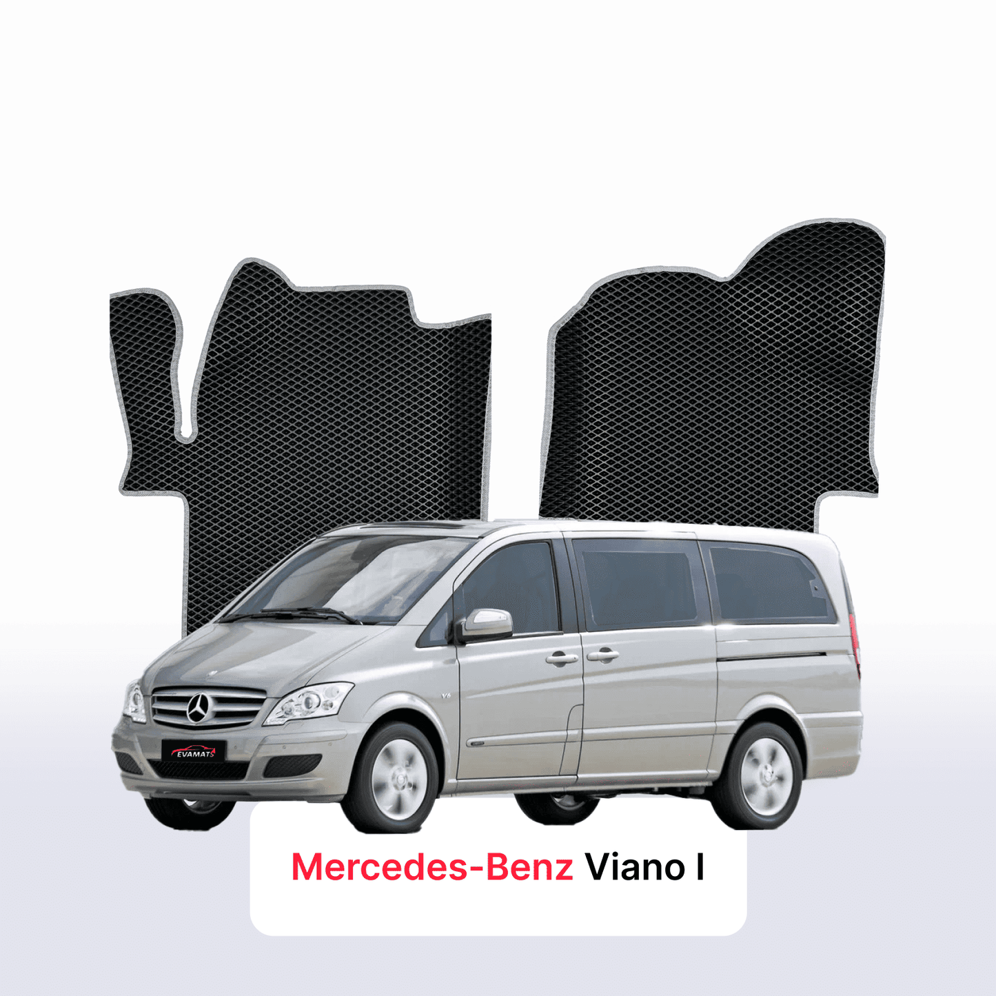 Autokoberce EVAMATS pro Mercedes-Benz Viano (W639) 2003 – 2014 rok LONG MINIVAN