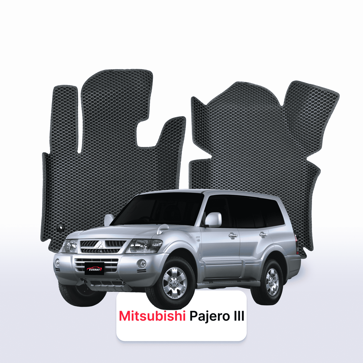 Autokoberce EVAMATS pro Mitsubishi Pajero 3 gen 1999-2006 SUV 7 míst