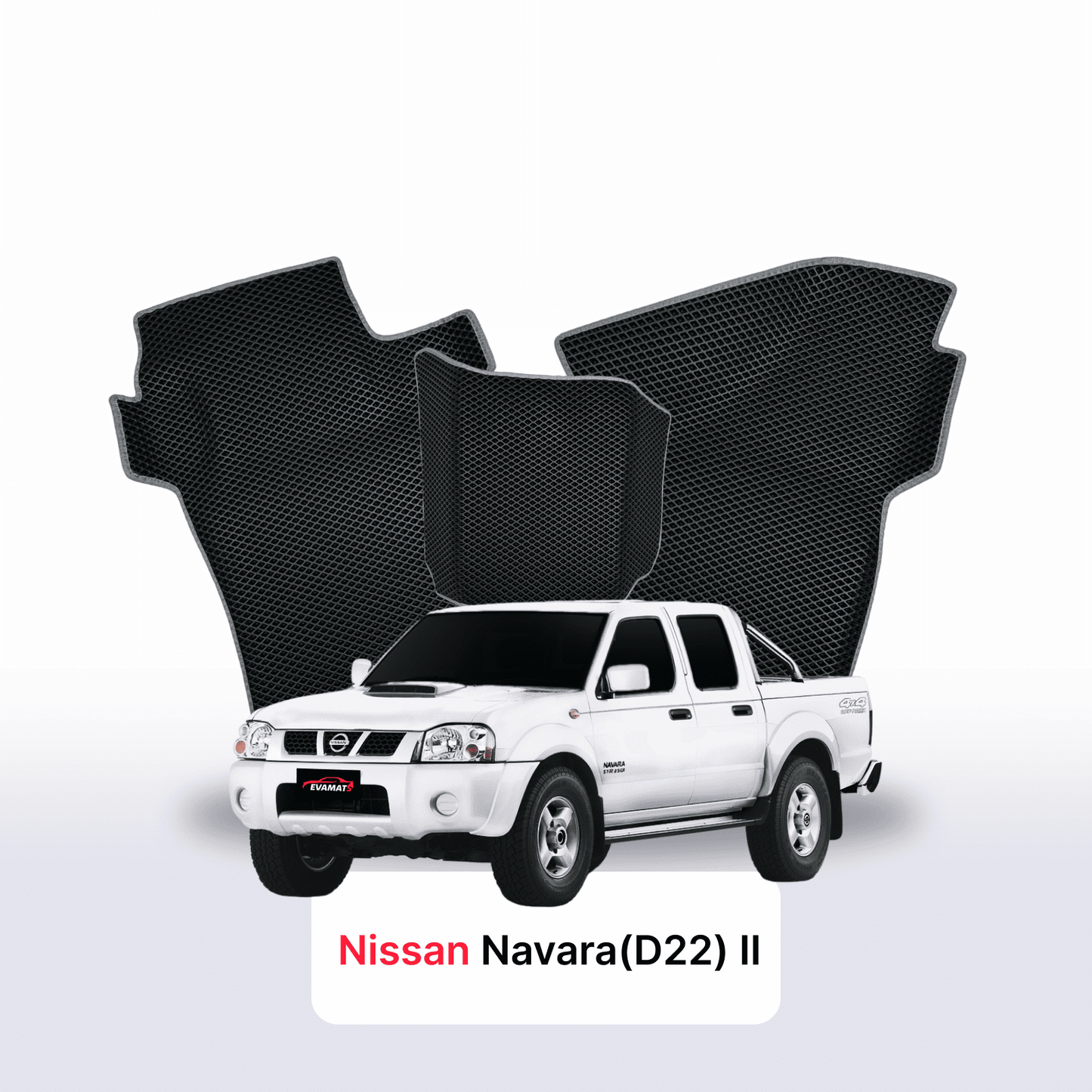 Autokoberce EVAMATS pro Nissan Navara(D22)(Frontier) II gen 1998-2007 rok PICK-UP jedna a půl kabina