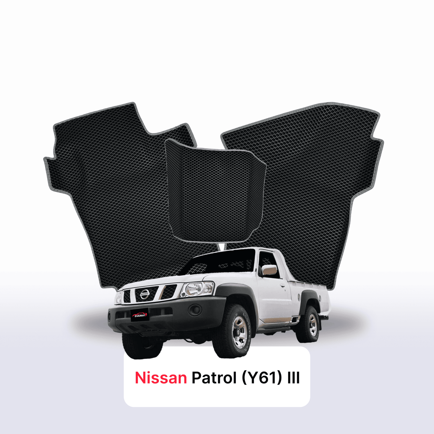 Autokoberce EVAMATS pro Nissan Patrol(Y61) III gen 1997-2014 rok PICK-UP jednokabinová