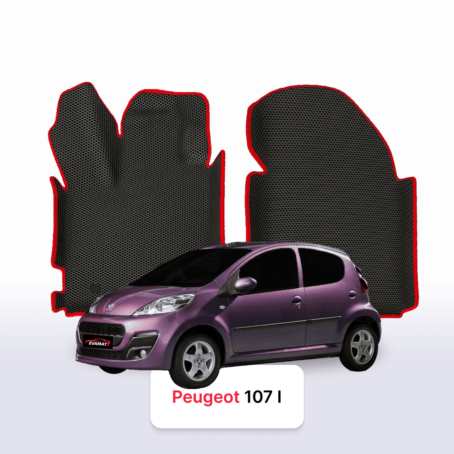 Autokoberce EVAMATS pro Peugeot 107(MT) 1 gen 2005-2014 rok HATCHBACK 5dv.