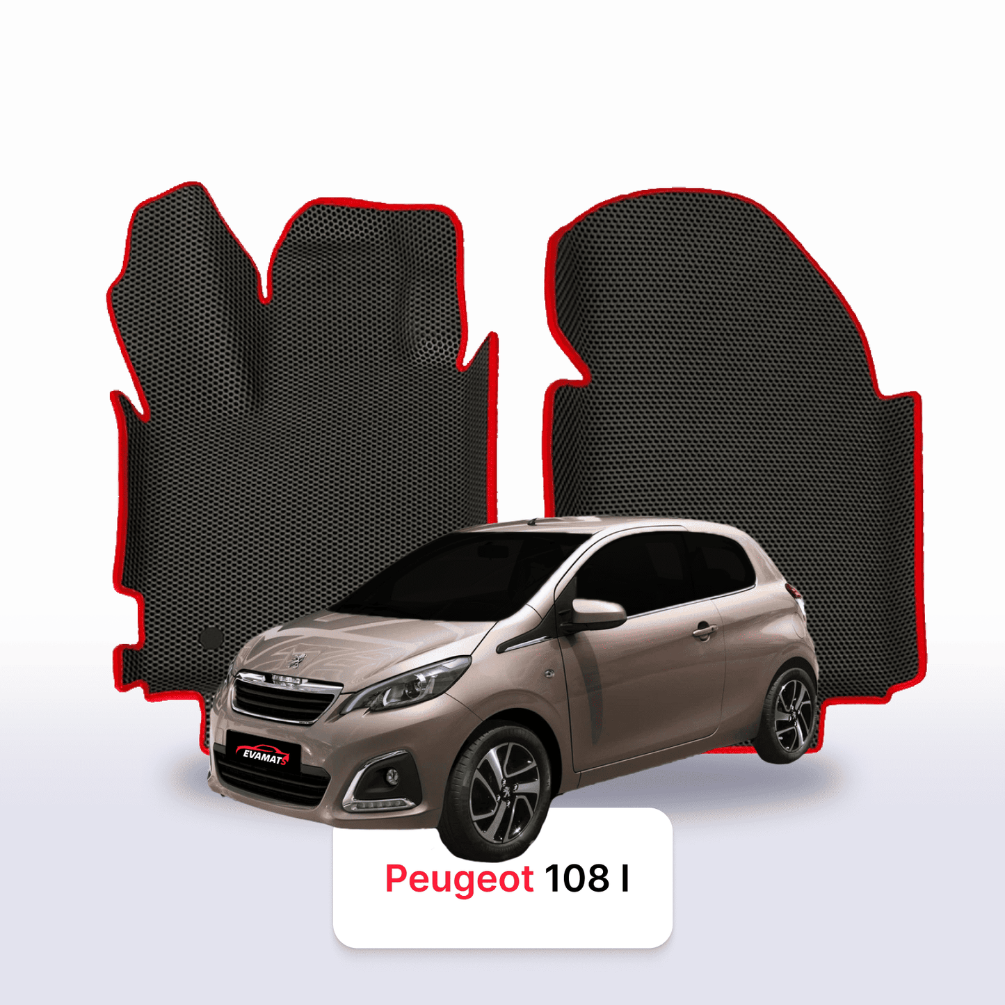 Autokoberce EVAMATS pro Peugeot 108 1 gen 2014-2021 rok HATCHBACK 3dv.