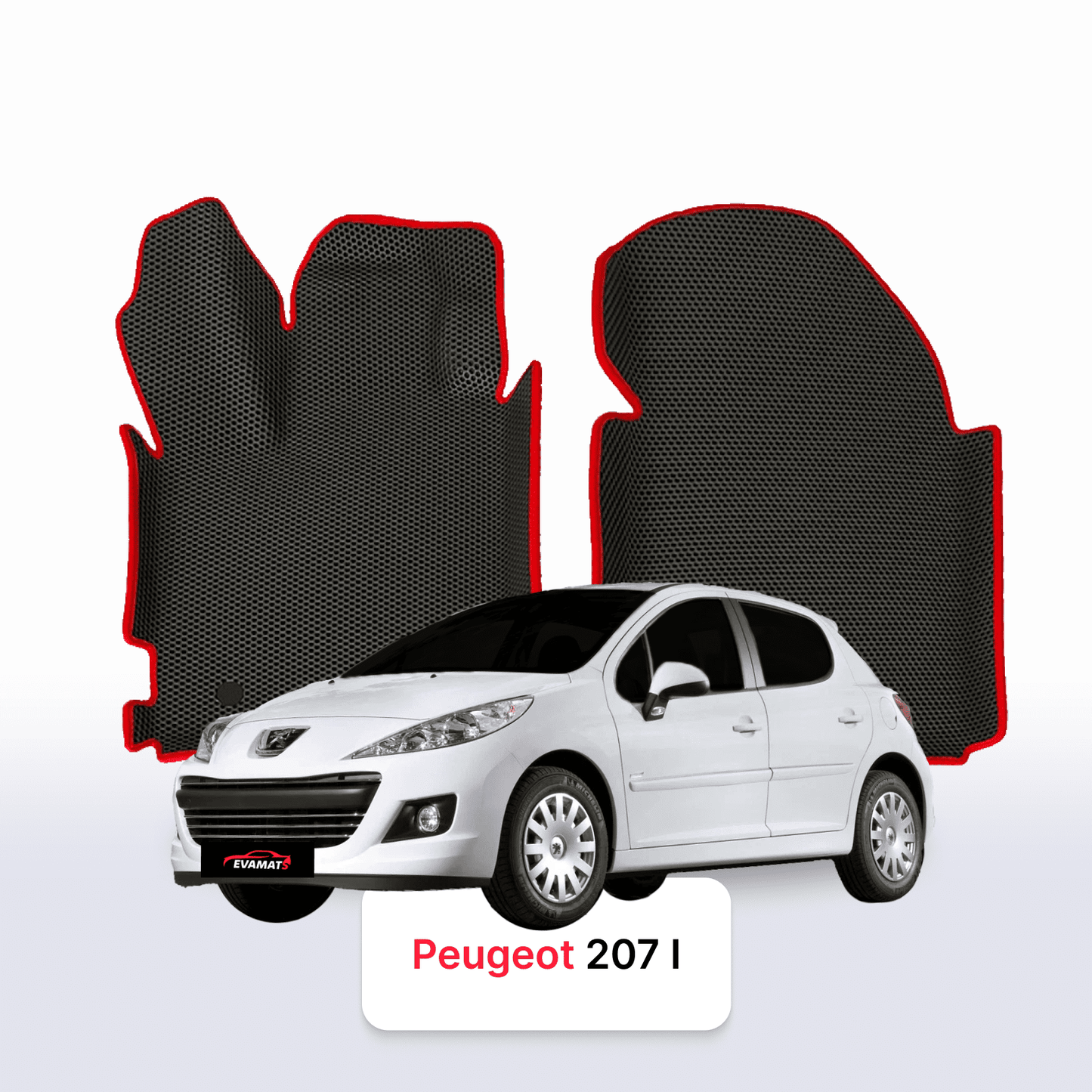 Autokoberce EVAMATS pro Peugeot 207(MT) 1 gen 2006-2015 rok HATCHBACK 5dv.