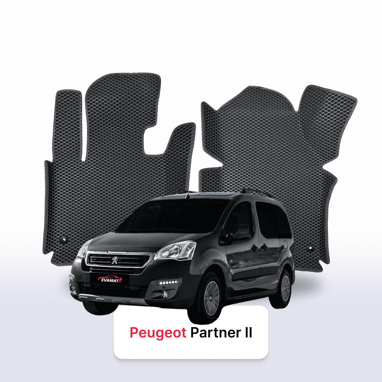 Autokoberce EVAMATS pro Peugeot Partner(MT) 2 gen 2008-2025 rok MINIVAN