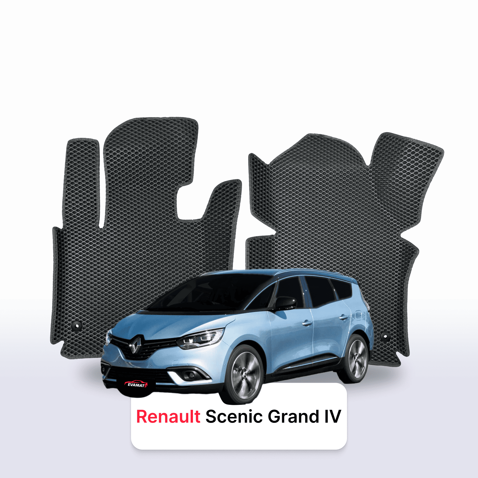 Autokoberce EVAMATS pro Renault Scenic Grand 4 gen 2016-2022 rok MINIVAN 7 míst Autokoberce EVAMATS pro Renault Scenic Grand 4 gen 2016-2022 rok MINIVAN 7 míst