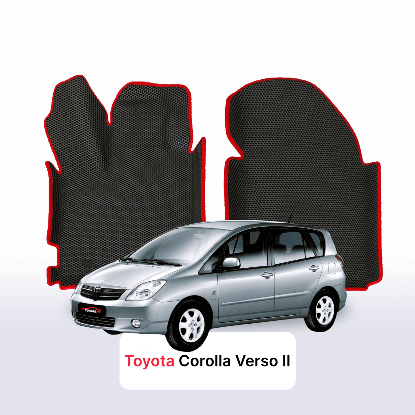 Autokoberce EVAMATS pro Toyota Corolla Verso 2 gen 2004-2009 rok MINIVAN 5 míst