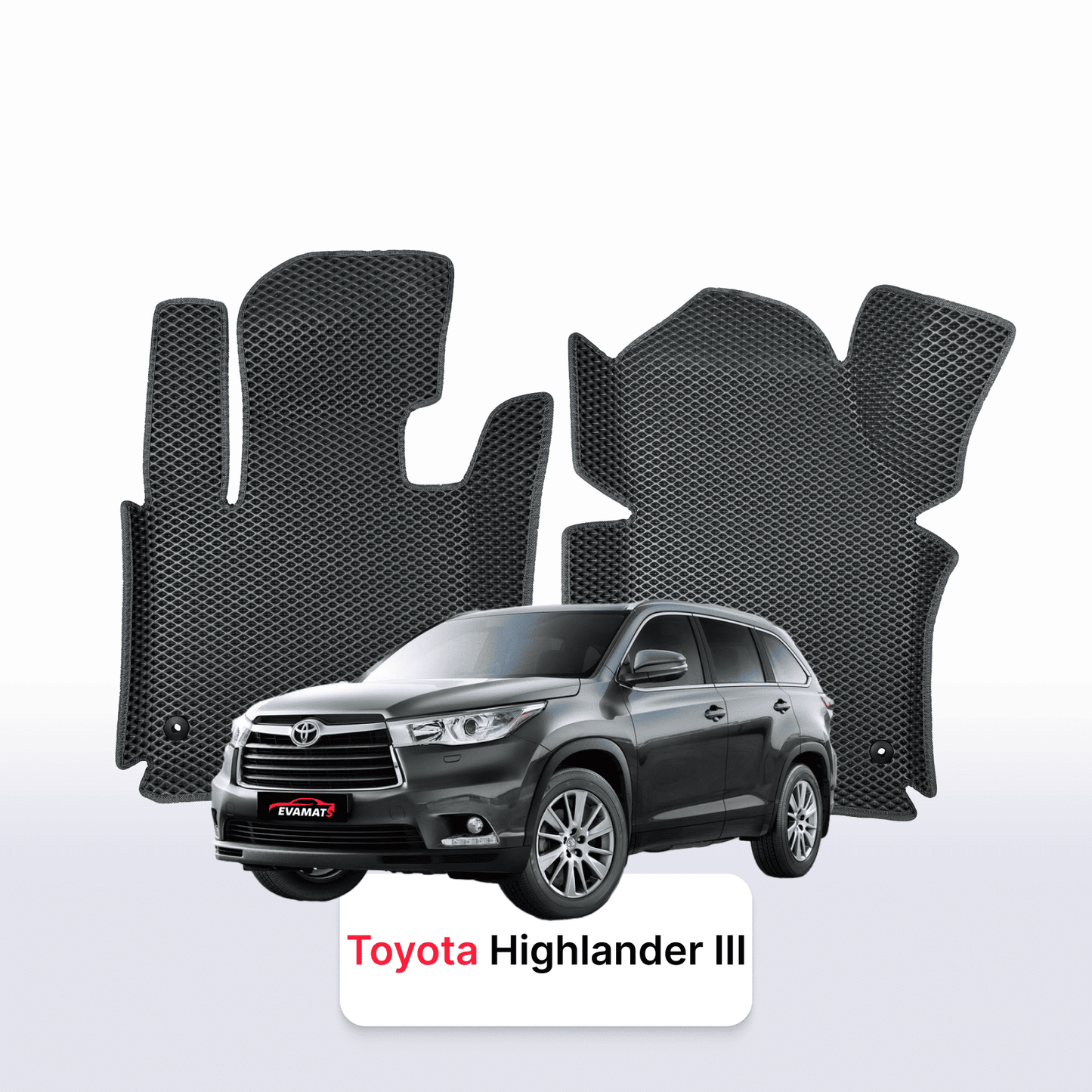 Autokoberce EVAMATS pro 7místné SUV Toyota Highlander 3 gen 2013-2019