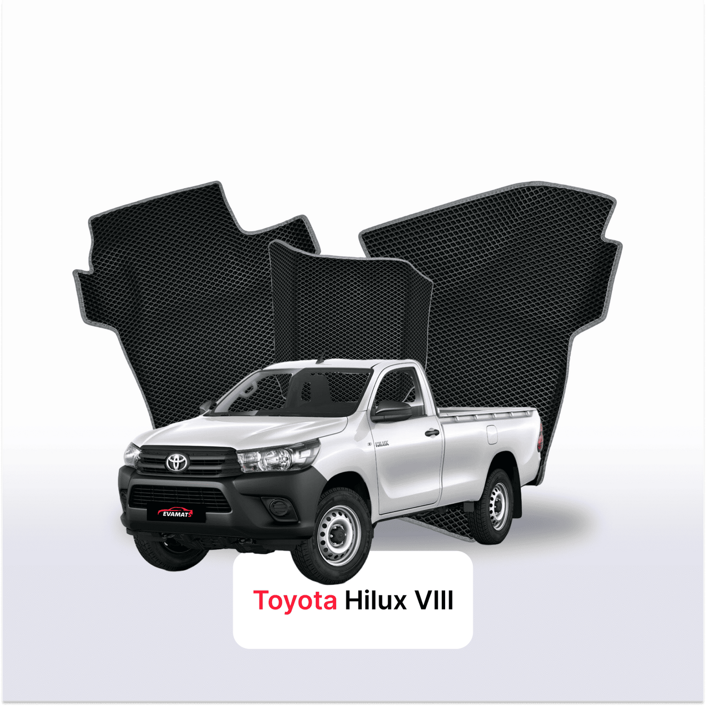 Autokoberce EVAMATS pro Toyota Hilux 8 gen 2015-2025 rok PICK-UP jednokabinová