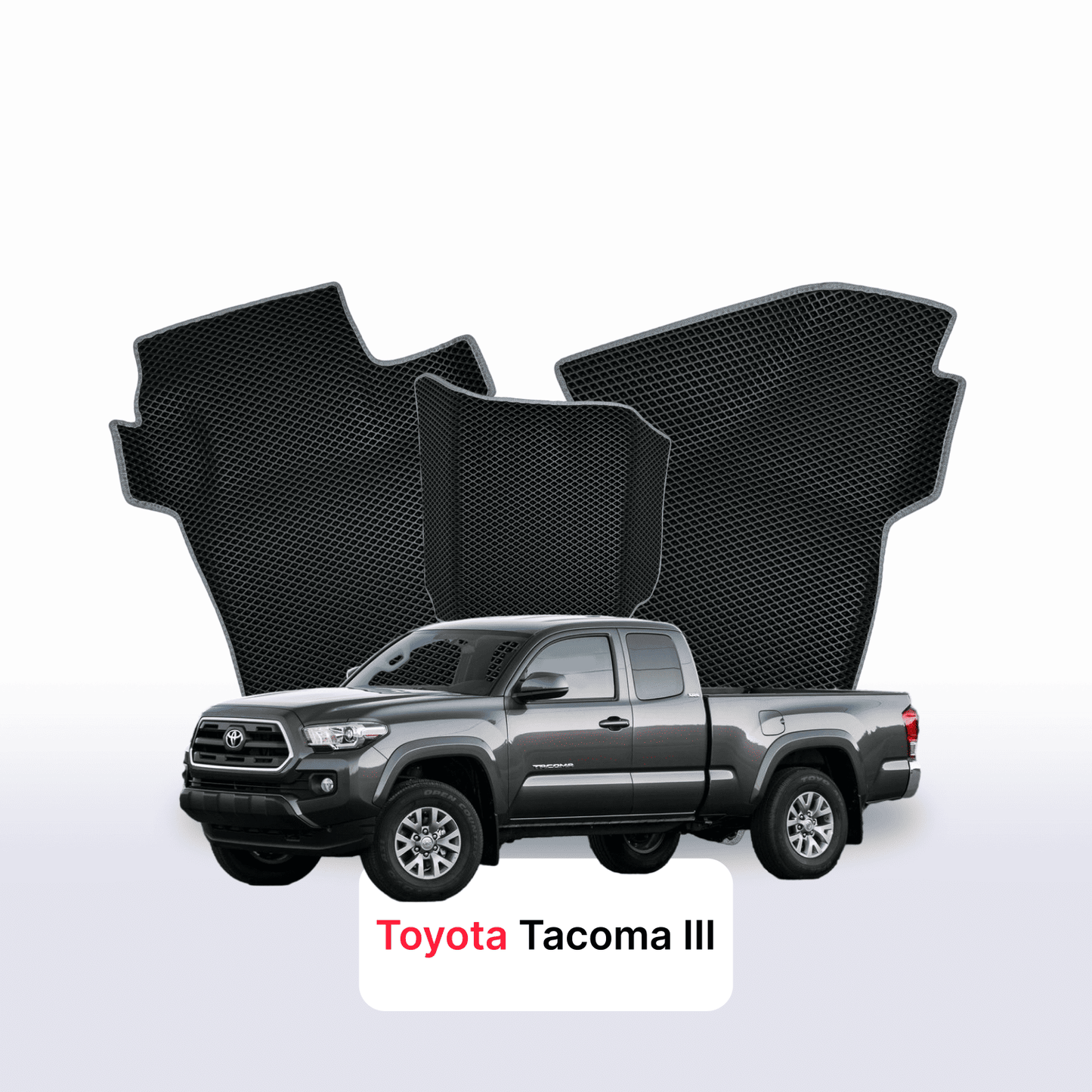 Autokoberce EVAMATS pro Toyota Tacoma 3 gen 2015-2025 rok PICK-UP jedna a půl kabina