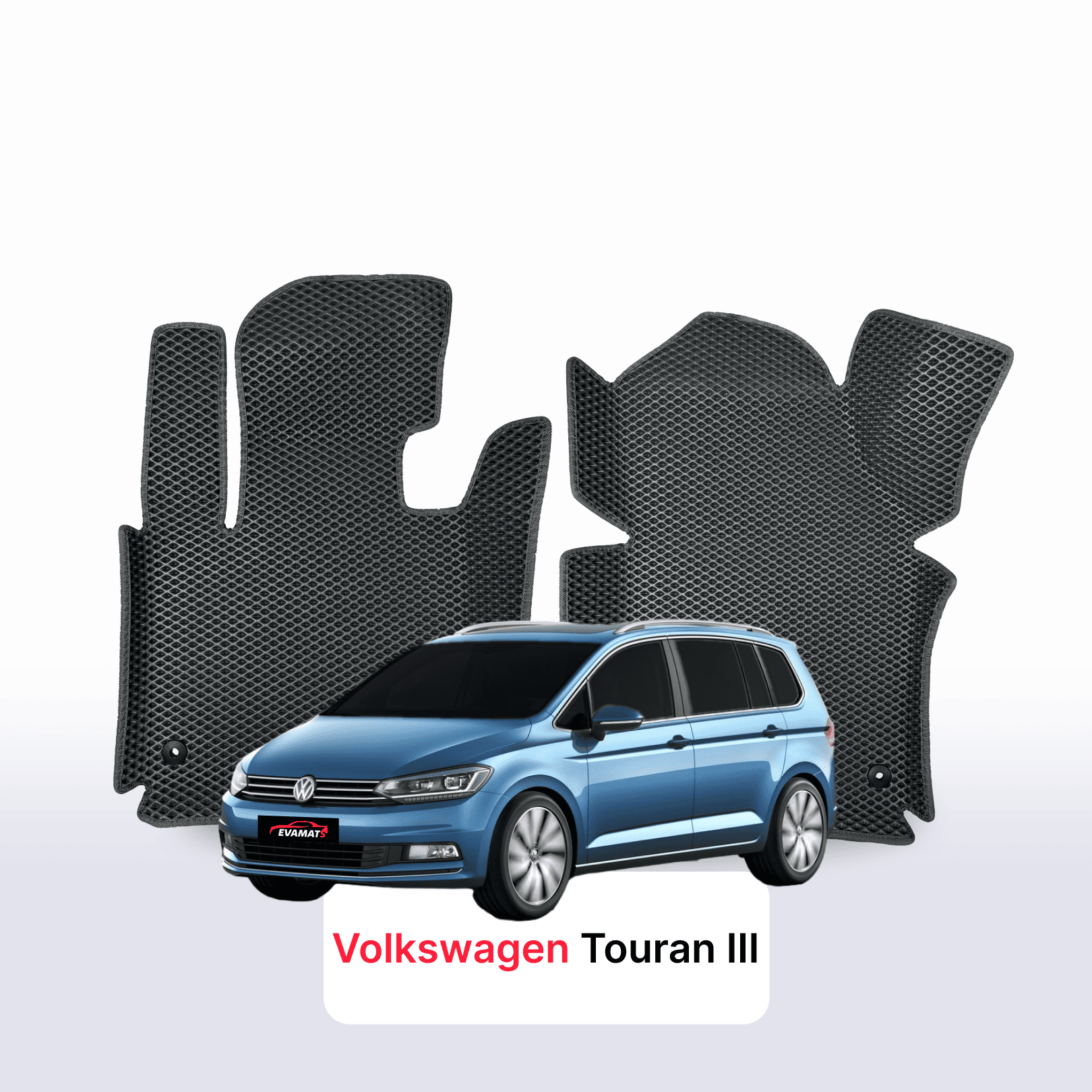 Autokoberce EVAMATS pro Volkswagen Touran III gen 2015-2025 rok MINIVAN 7 míst Autokoberce EVAMATS pro Volkswagen Touran III gen 2015-2025 rok MINIVAN 7 míst