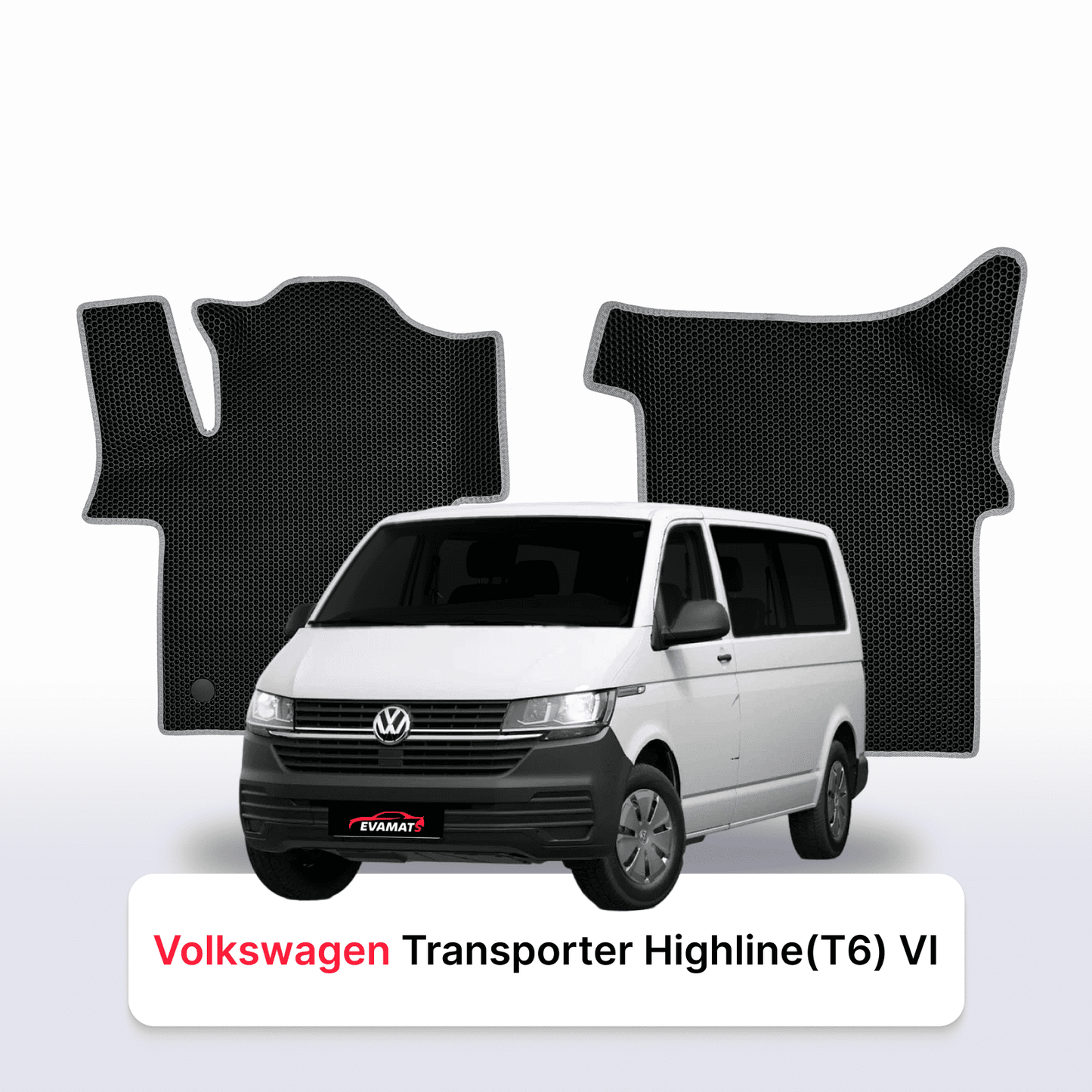 Autokoberce EVAMATS pro Volkswagen Transporter Highline(T6) VI gen 2015-2024 rok MINIVAN