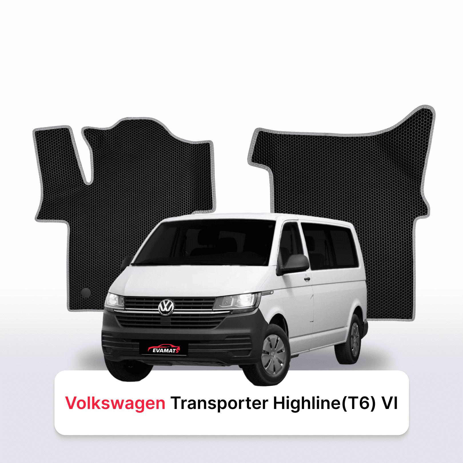 Autokoberce EVAMATS pro Volkswagen Transporter Highline(T6) VI gen 2015-2024 rok MINIVAN Autokoberce EVAMATS pro Volkswagen Transporter Highline(T6) VI gen 2015-2024 rok MINIVAN