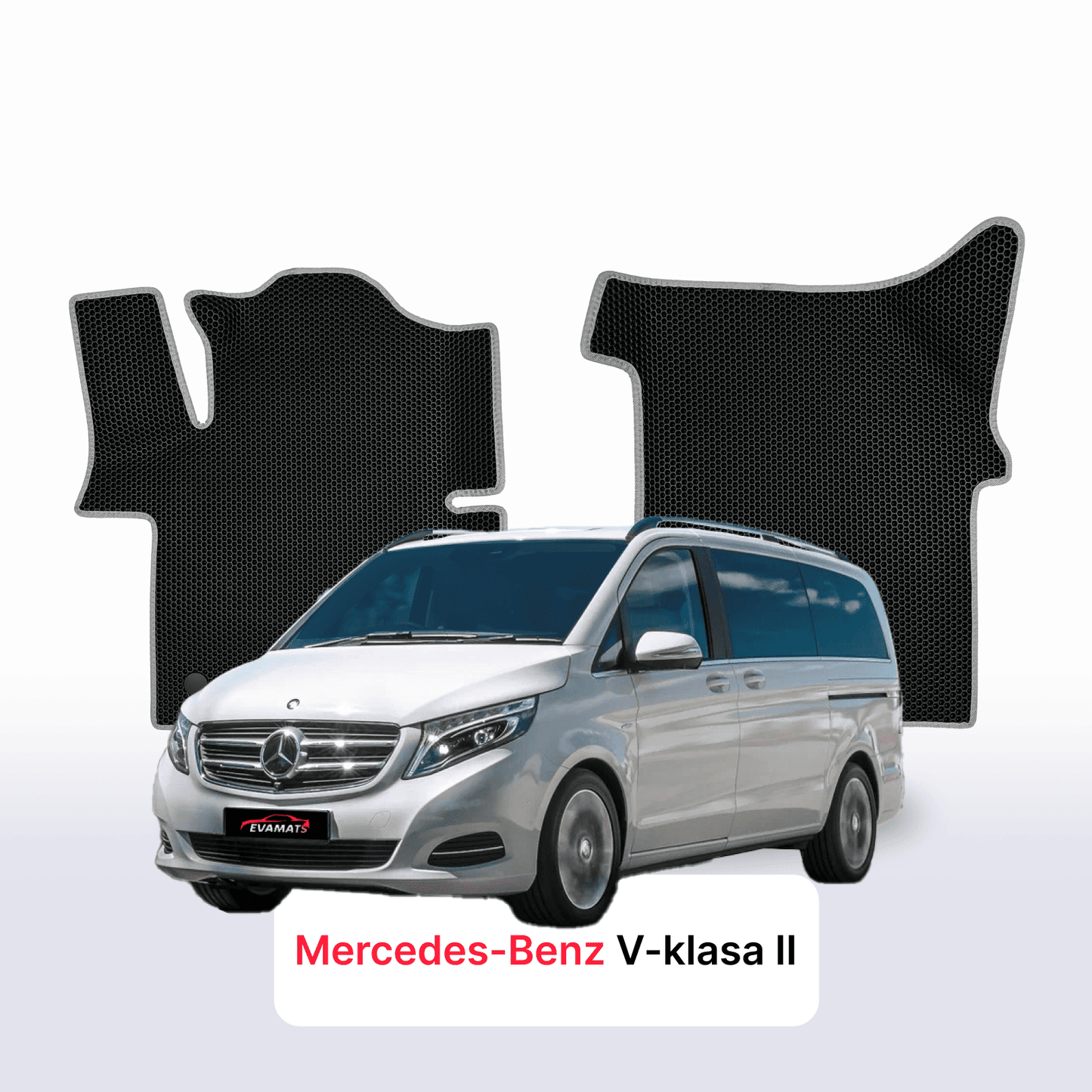 Autokoberce EVAMATS pro Mercedes-Benz V-class 2 gen (W447) 2014-2025 rok MINIVAN