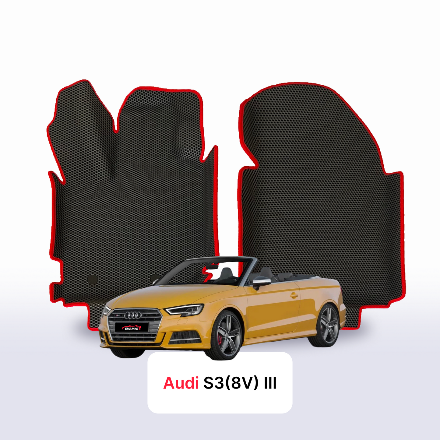 Autokoberce EVAMATS pro Audi S3 (8V) 3 gen 2013-2020 rok CABRIO
