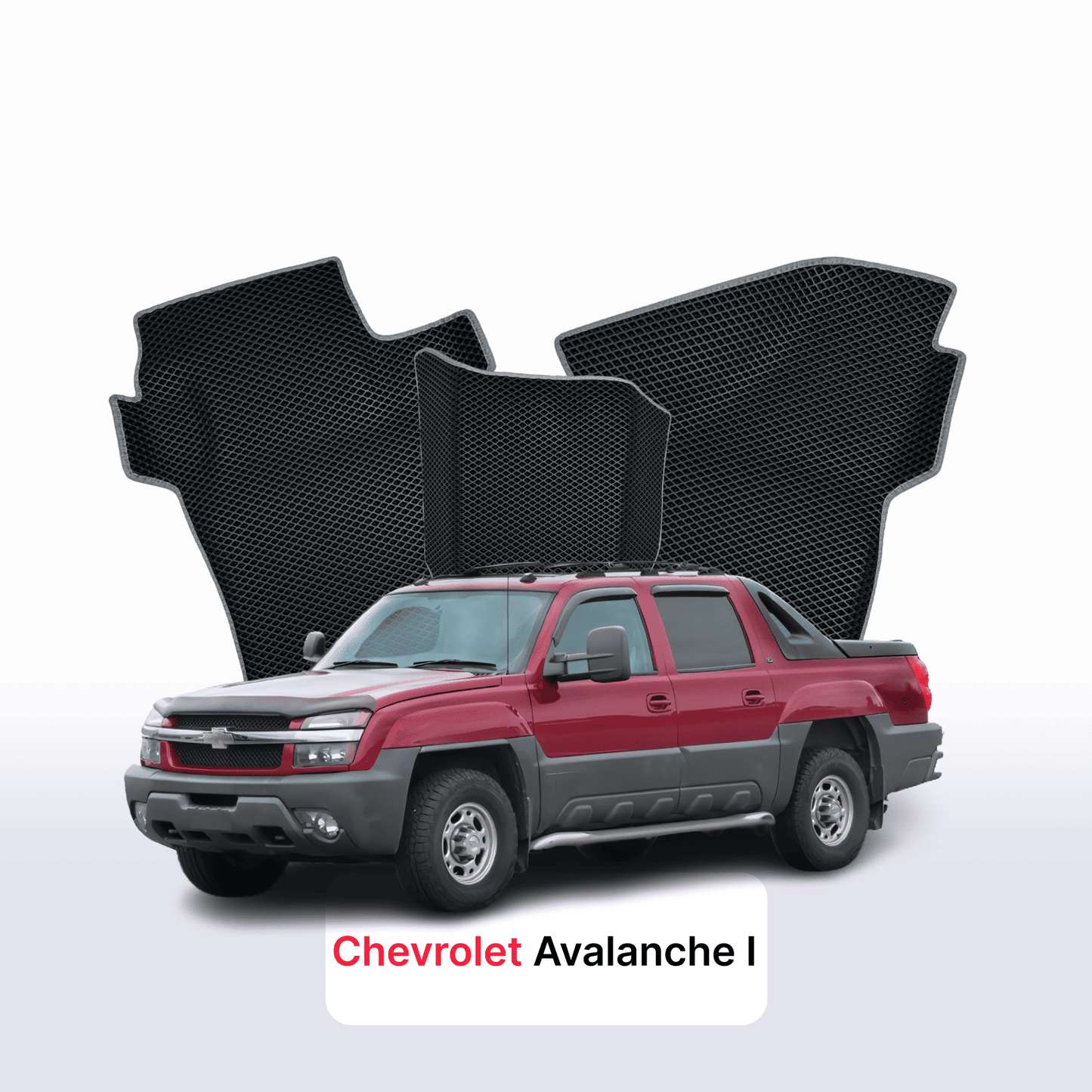 Autokoberce EVAMATS pro Chevrolet Avalanche 1 gen 2001-2006 rok PICK-UP dvoukabina