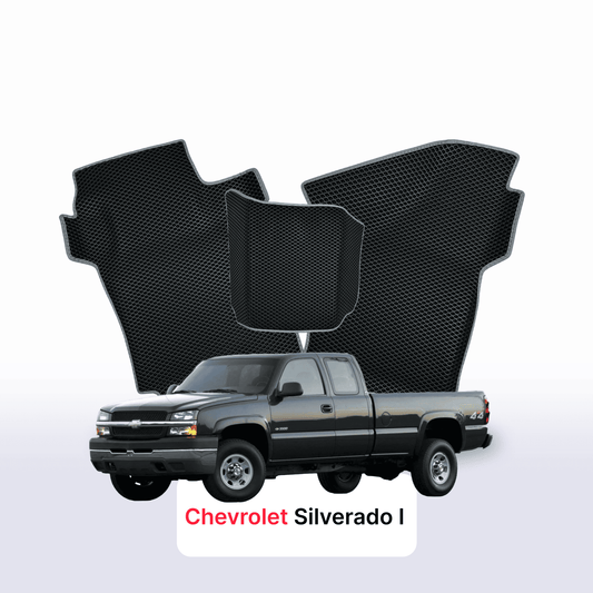 Autokoberce EVAMATS pro Chevrolet Silverado (GMT800) 1 gen 1998-2007 rok PICK-UP jedna a půl kabina Autokoberce EVAMATS pro Chevrolet Silverado (GMT800) 1 gen 1998-2007 rok PICK-UP jedna a půl kabina