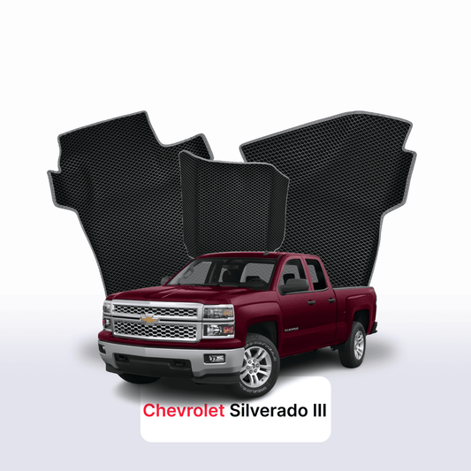 Autokoberce EVAMATS pro Chevrolet Silverado (GMTK2XX) 3 gen 2013-2019 rok PICK-UP jedna a půl kabina