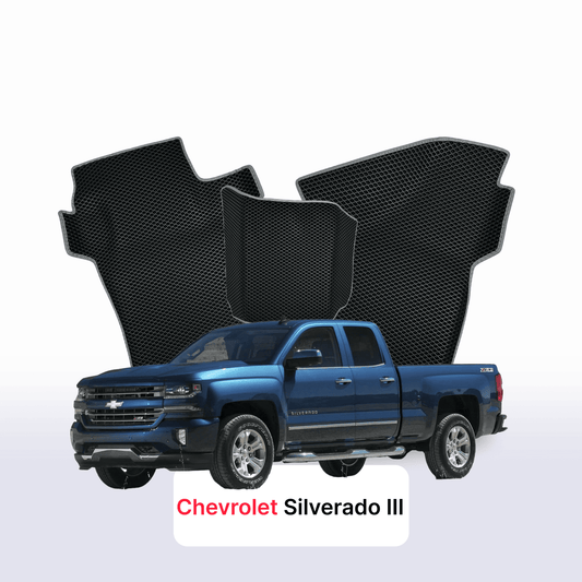 Autokoberce EVAMATS pro Chevrolet Silverado(GMTK2XX) 3 gen 2013-2019 r. PICK-UP dvojkabina Double