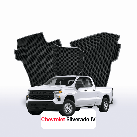 Autokoberce EVAMATS pro Chevrolet Silverado(T1XX) 4 gen 2019-2025 rok PICK-UP dvoukabinový dvoulůžkový