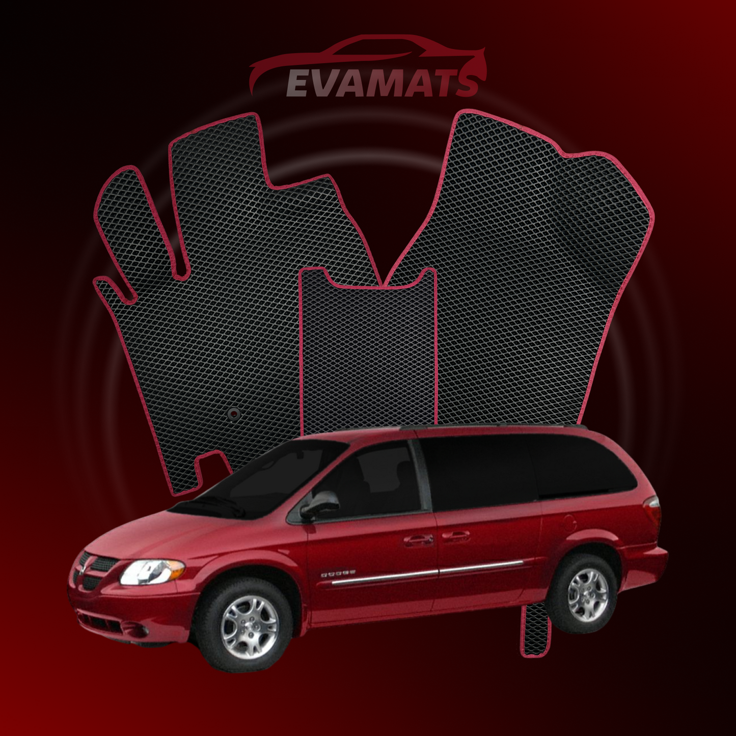 Autokoberce EVAMATS pro Dodge Grand Caravan 4 gen 2000-2007 rok MINIVAN