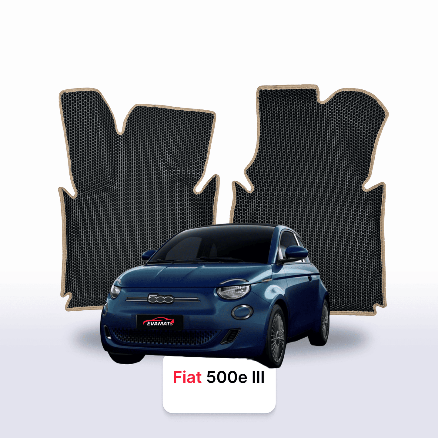 Autokoberce EVAMATS pro Fiat 500 3 gen 2020-2023 rok Electro HATCHBACK 3 dveře