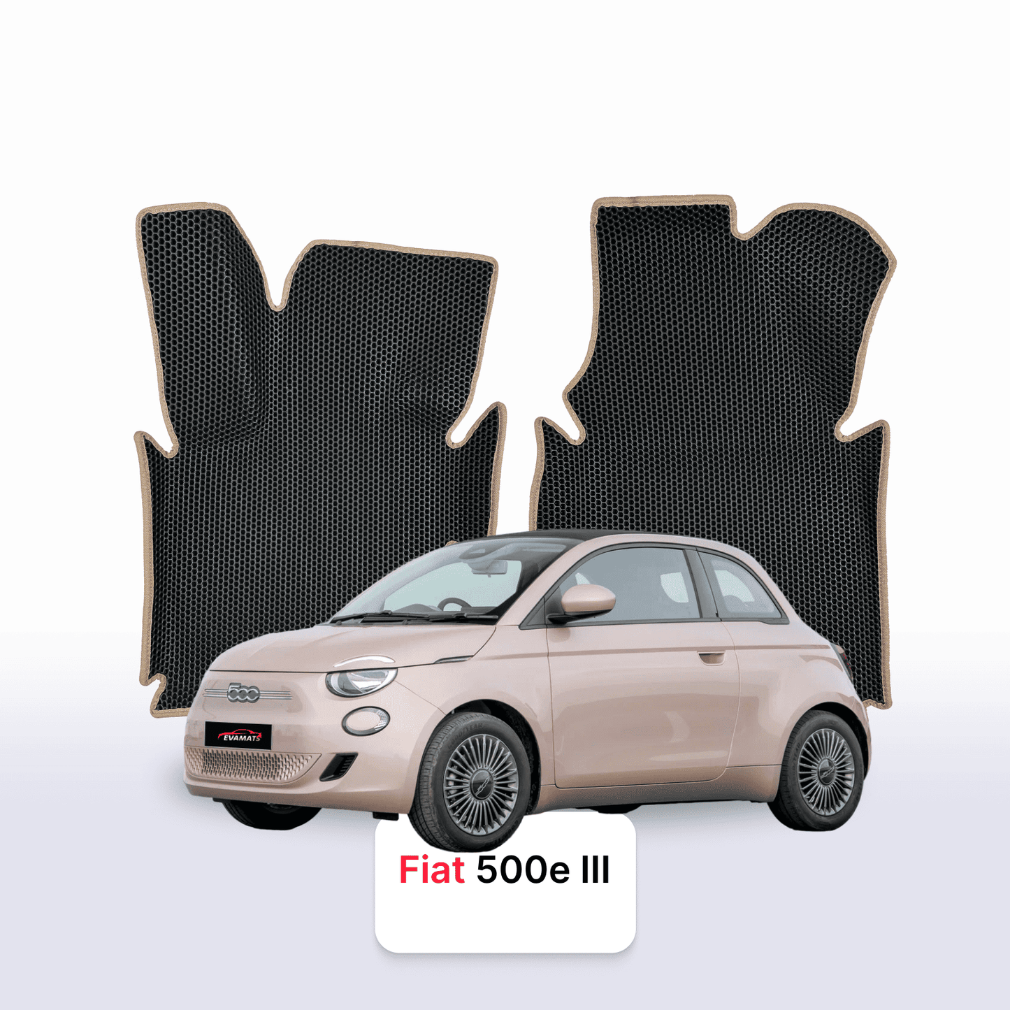 Autokoberce EVAMATS pro Fiat 500 3 gen 2020-2023 rok Electro HATCHBACK 3 dveře CONVERTIBLE