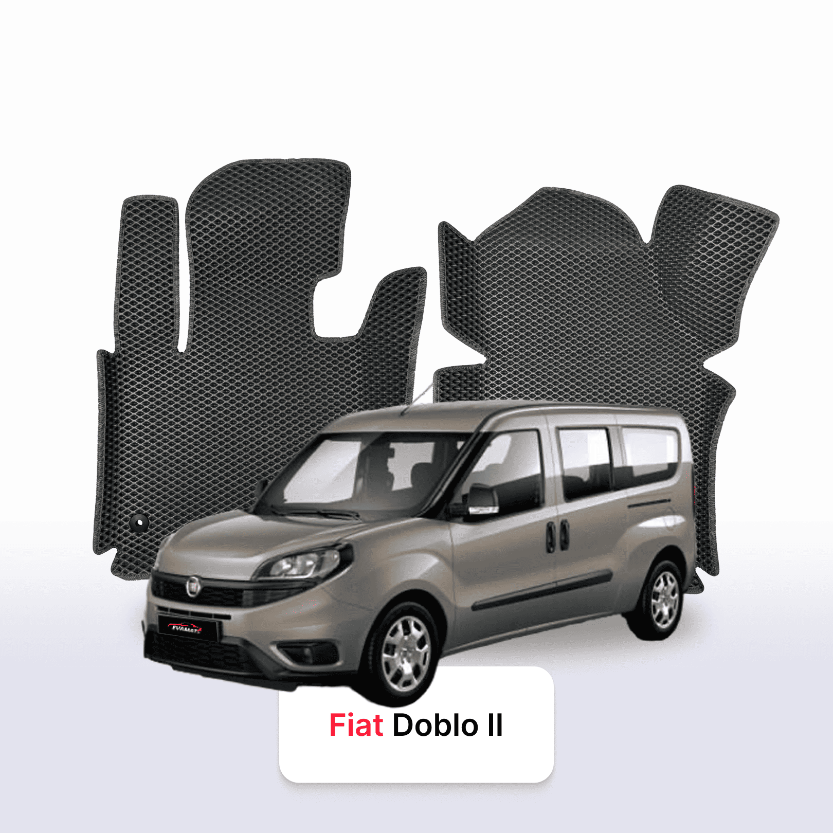 Autokoberce EVA pro Fiat Doblo 2 gen 2015-2023 r. LONG MINIVAN