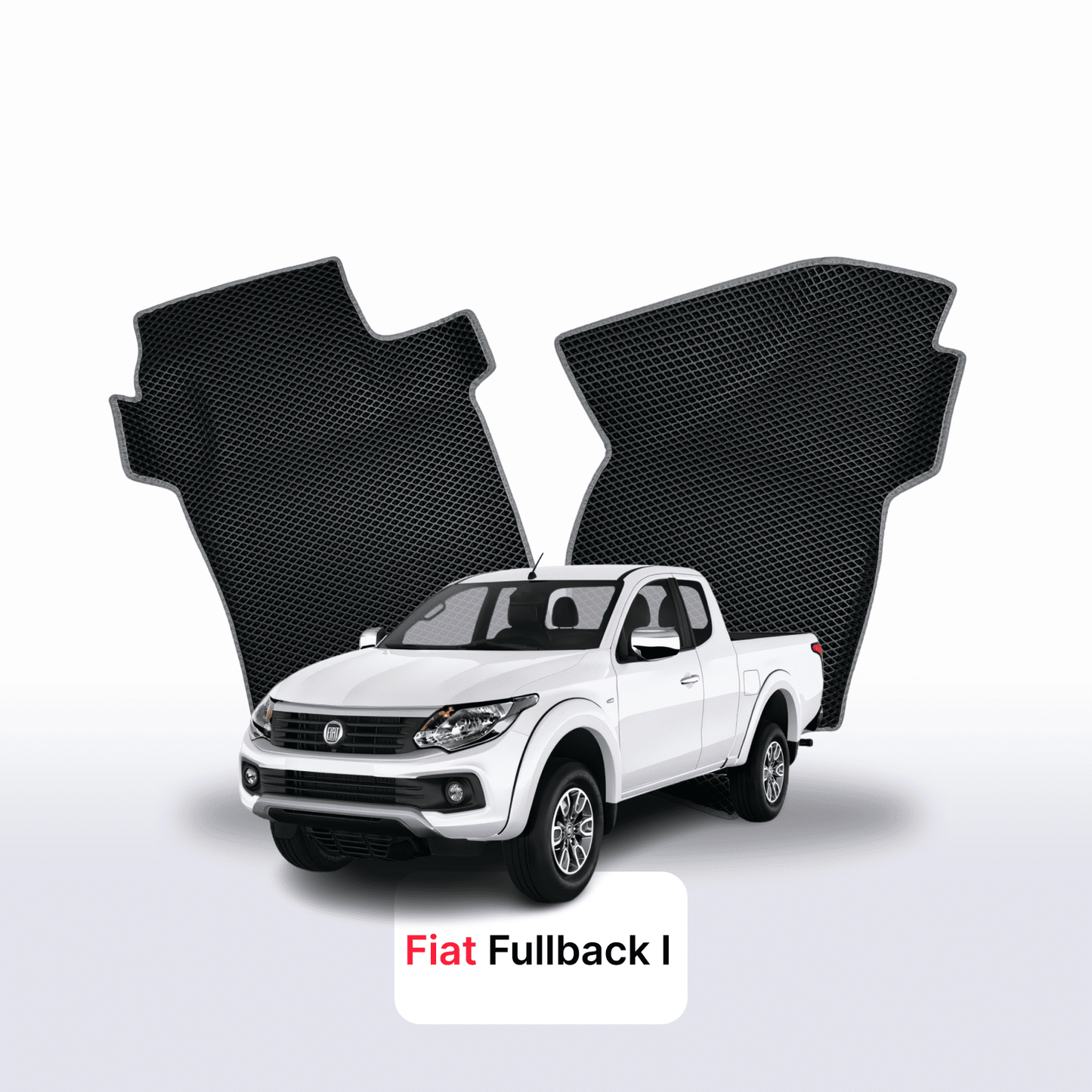 Autokoberce EVAMATS pro Fiat Fullback 1. generace 2016-2020 rok PICK-UP s jeden a půl kabinou