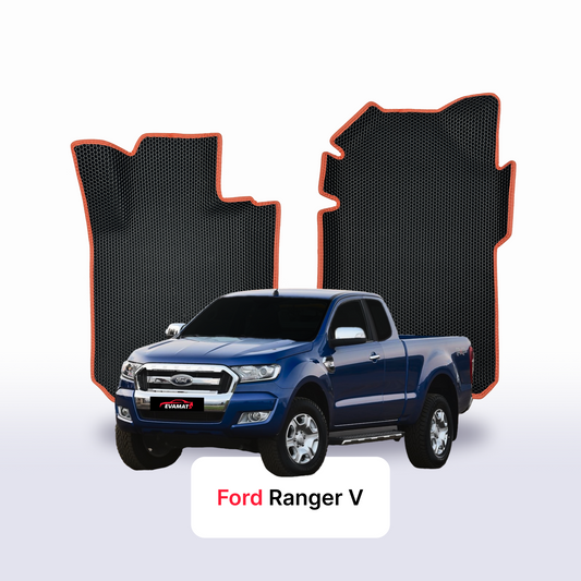 Autokoberce EVAMATS pro Ford Ranger 5 gen 2011-2022 rok PICK-UP jedna a půl kabina (po faceliftu)