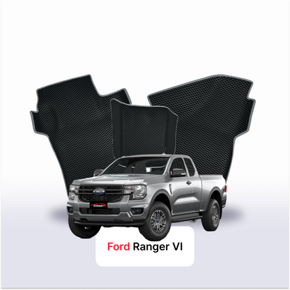 Autokoberce EVAMATS pro Ford Ranger 6 gen 2022-2025 rok PICK-UP jedna a půl kabina
