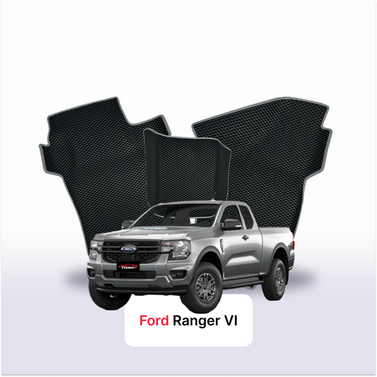 Autokoberce EVAMATS pro Ford Ranger 6 gen 2022-2025 rok PICK-UP jedna a půl kabina