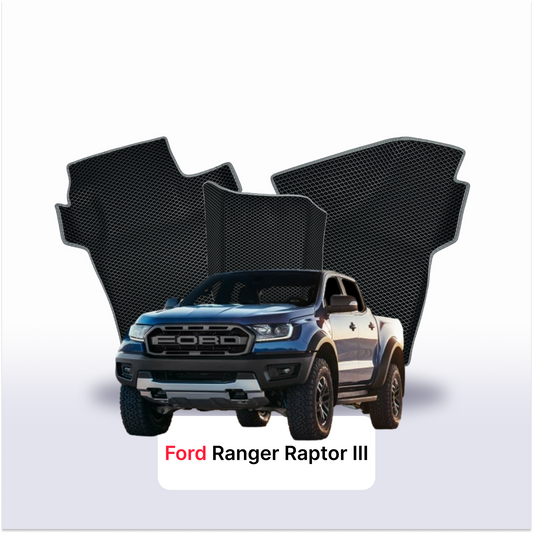 Autokoberce EVAMATS pro Ford Ranger Raptor 5 gen 2019-2023 rok PICK-UP dvoukabina