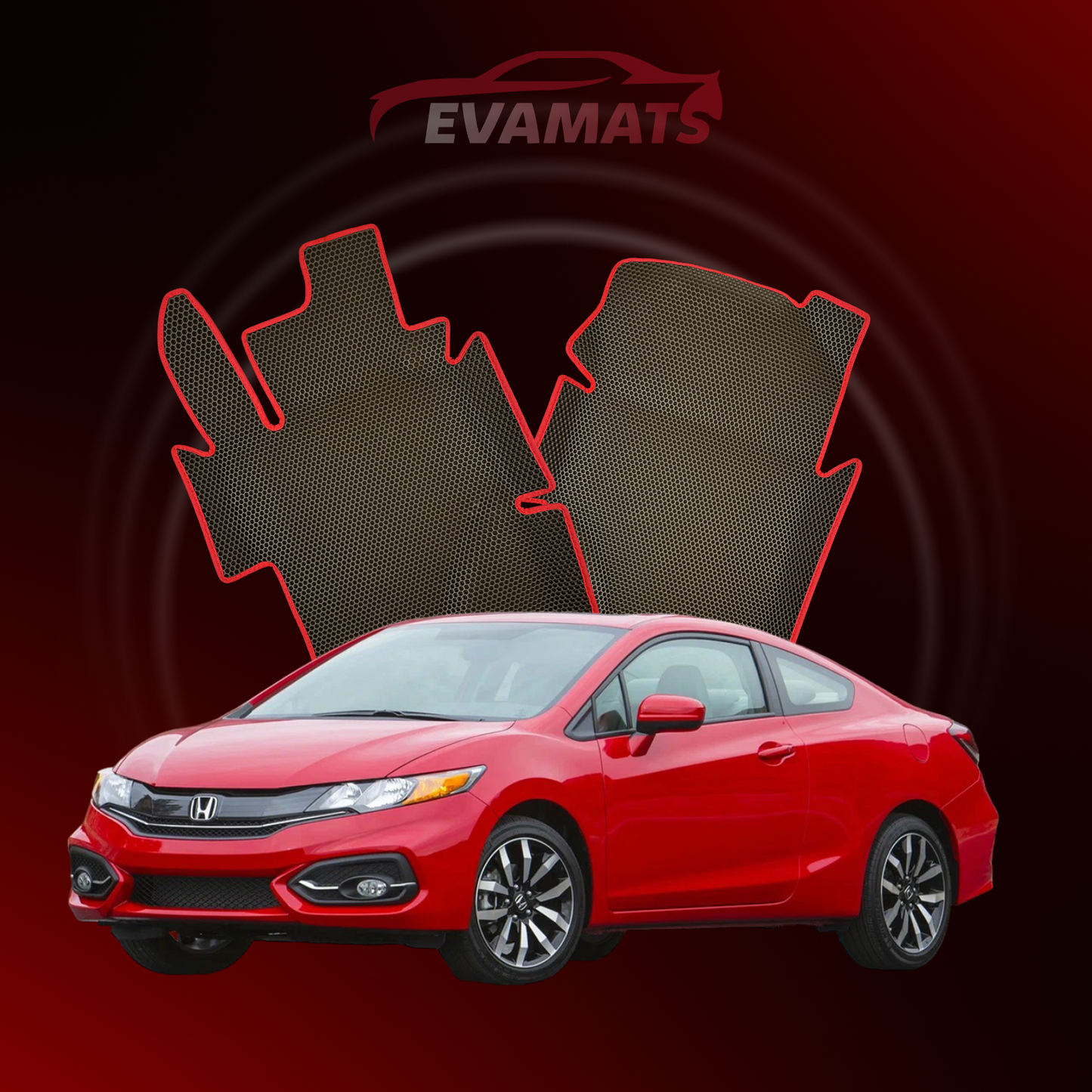 Autokoberce EVAMATS pro Honda Civic 9 gen 2011-2017 rok COUPE