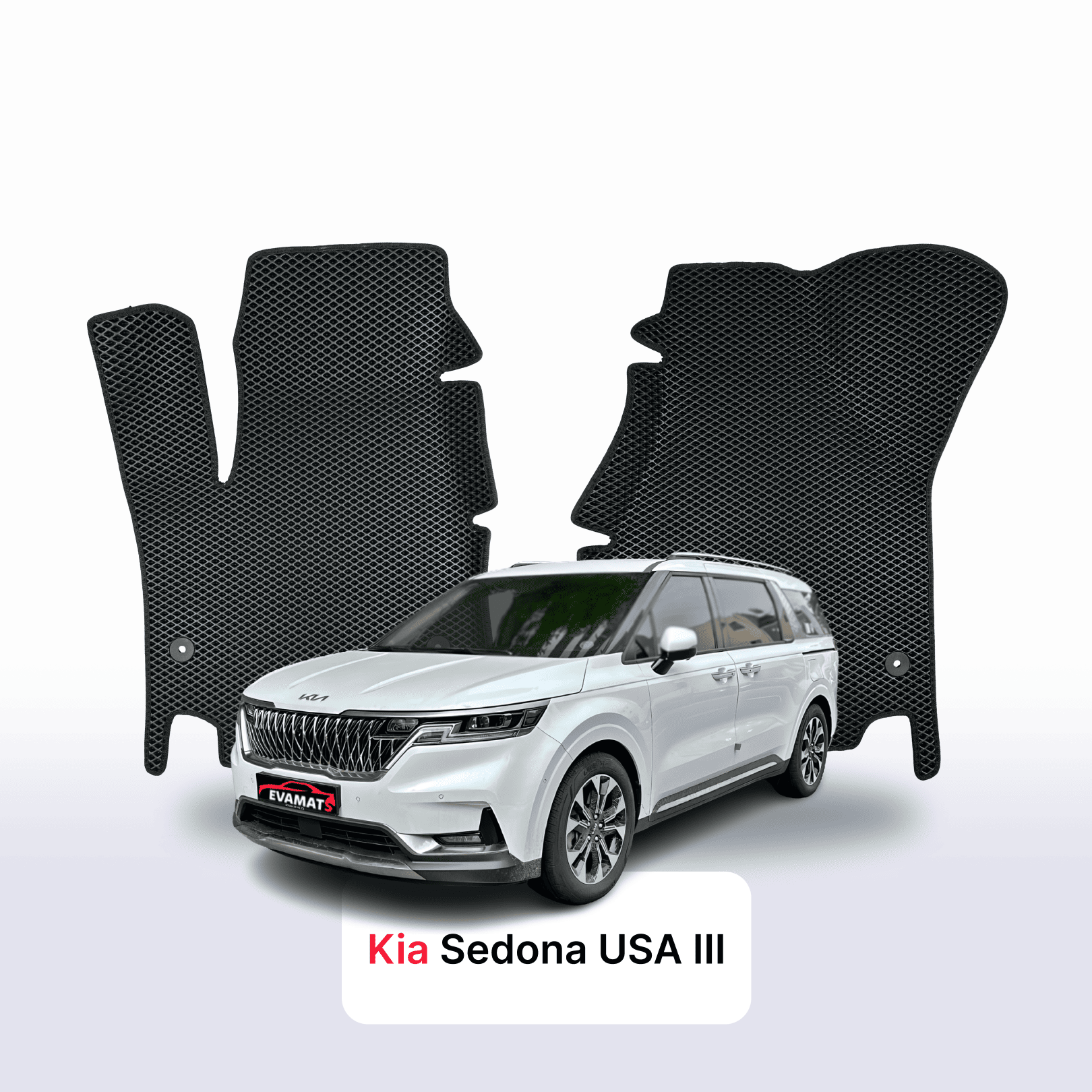 Autokoberce EVA pro Kia Sedona USA III gen 2014-2020 r. MINIVAN