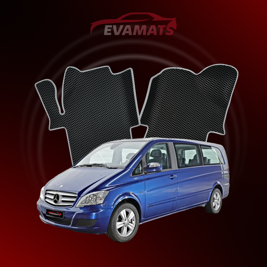 Autokoberce EVAMATS pro Mercedes-Benz Viano (W639) 2003 – 2014 rok EXTRA DLOUHÝ MINIVAN