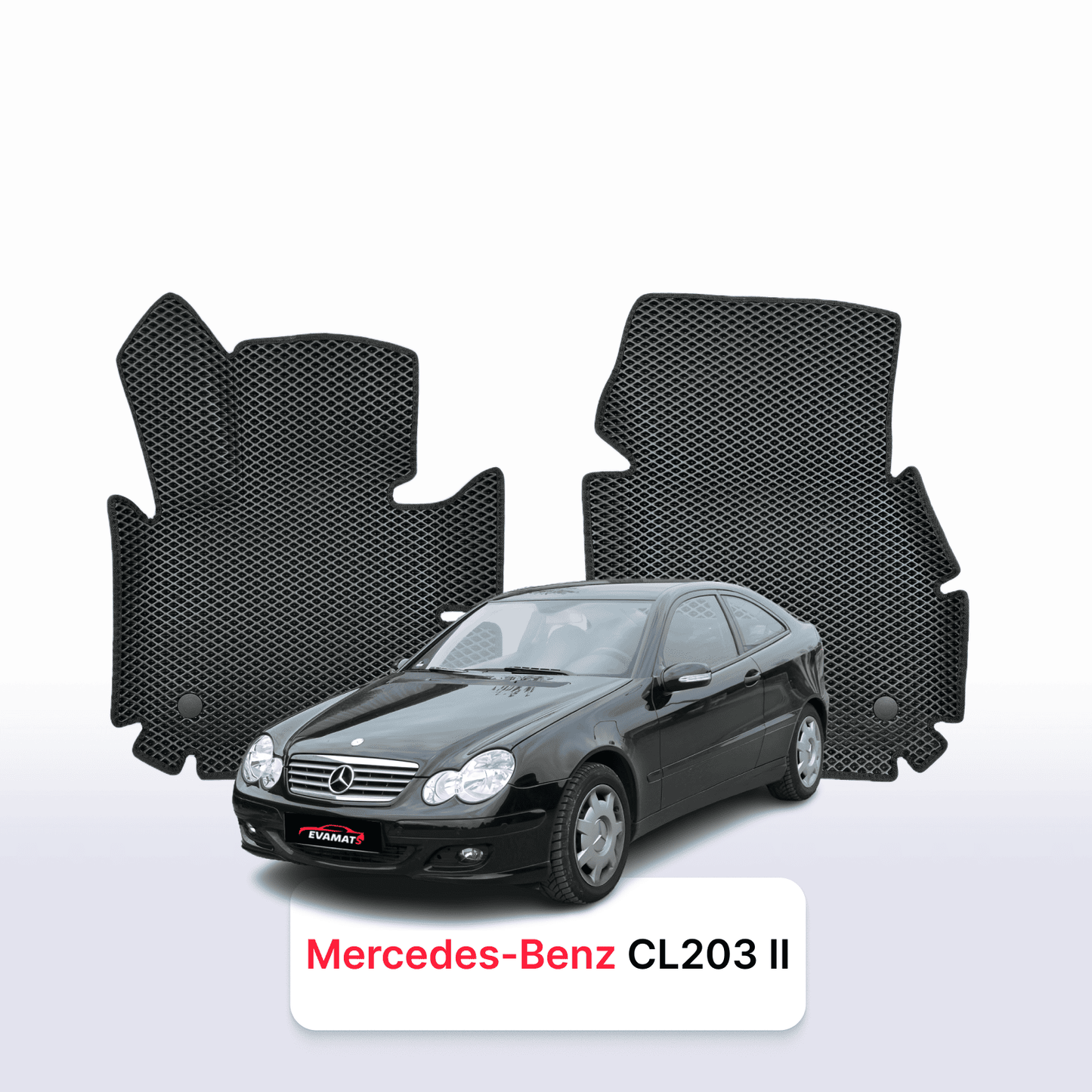 Autokoberce EVAMATS pro Mercedes-Benz C-třída (CL203) 2. generace 2000-2008 rok HATCHBACK 3 dveře