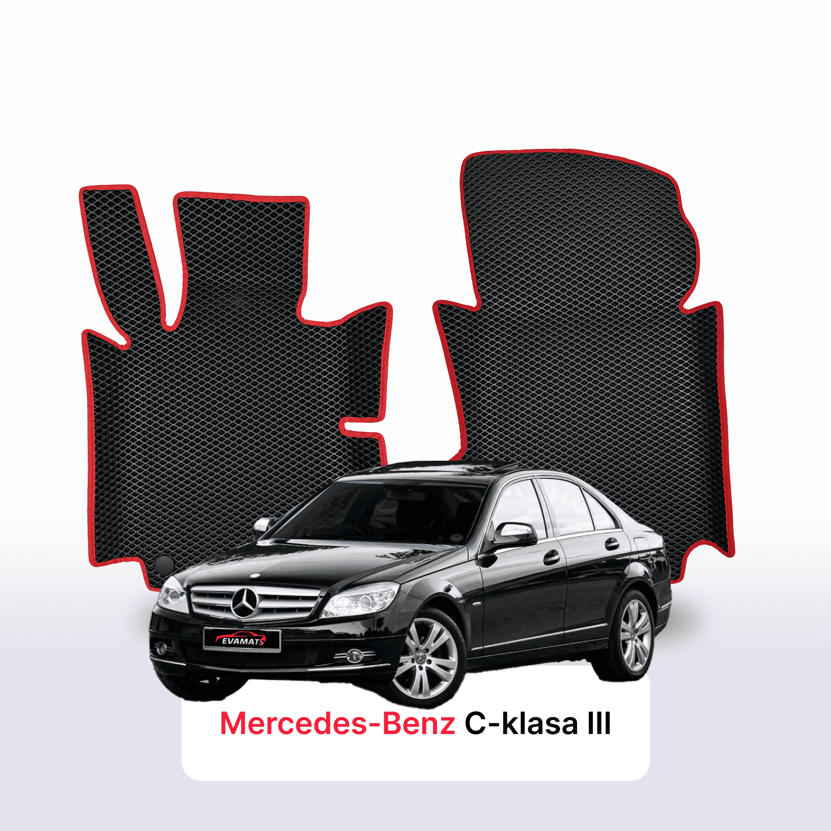 Autokoberce EVAMATS pro Mercedes-Benz C-klasa 3 gen (W204) 2006-2015 r. SEDAN