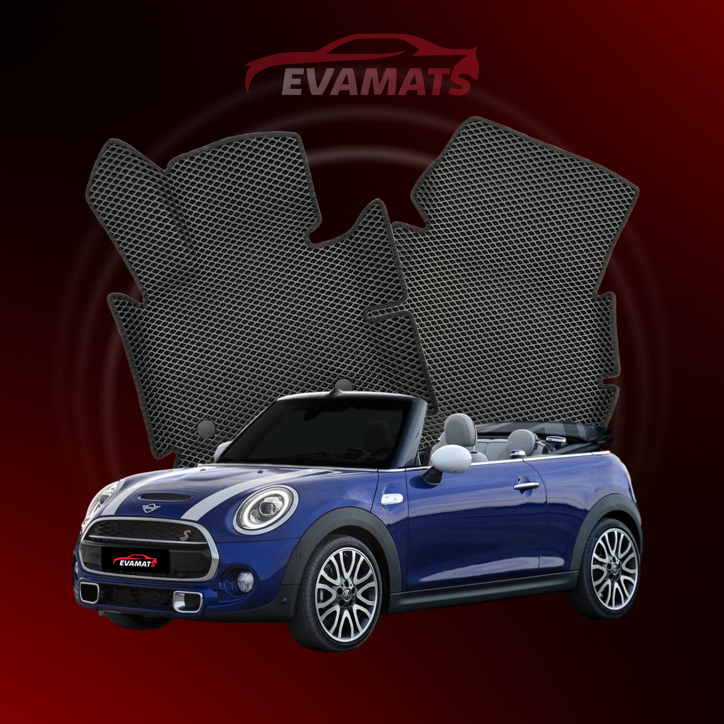 Autokoberce EVAMATS pro Mini Cabrio(F57) 2 gen 2008-2023 rok Cooper S CABRIO