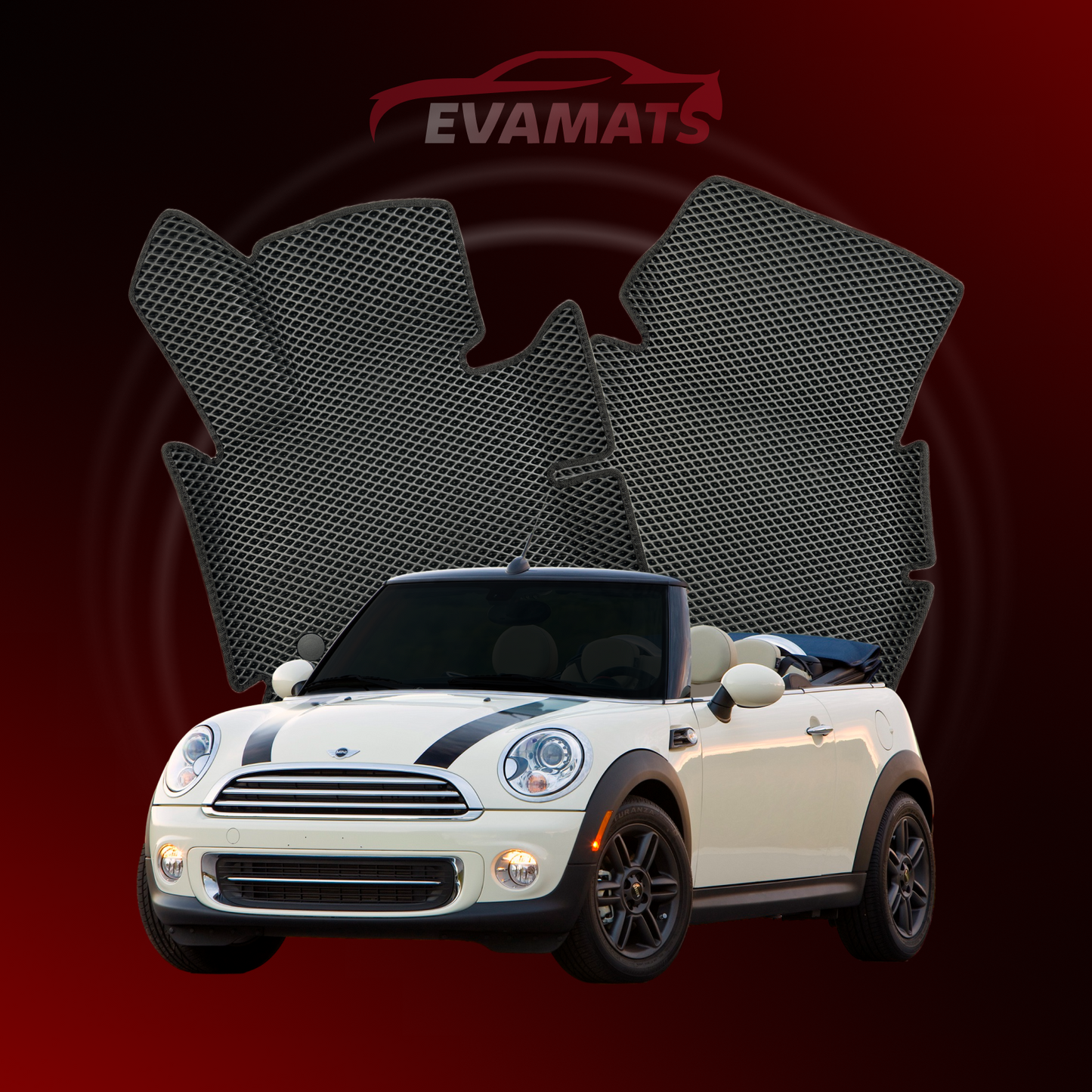 Autokoberce EVAMATS pro Mini Cabrio(R52) 1 gen 2004-2008 rok CABRIO