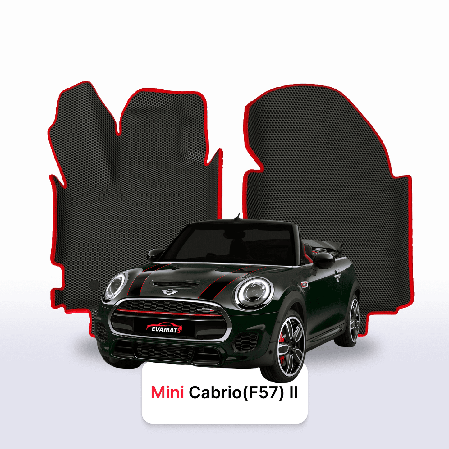 Autokoberce EVA pro Mini KABRIOLET(R57) 2 gen 2009-2015 r. JCW KABRIOLET