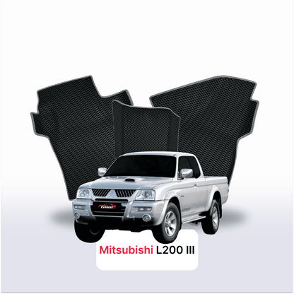 Autokoberce EVAMATS pro Mitsubishi L200 3 gen 1996-2006 rok PICK-UP jedna a půl kabina
