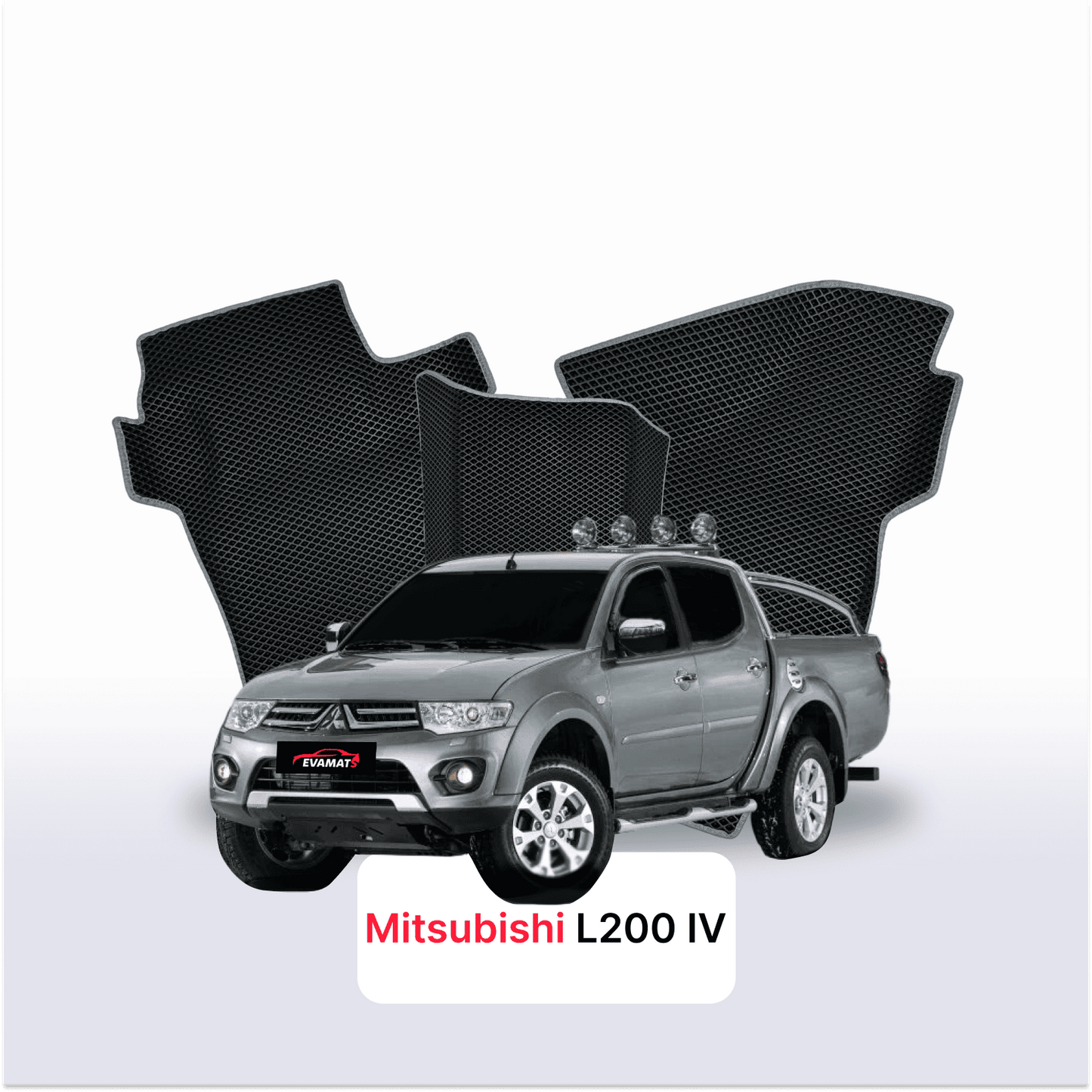 Autokoberce EVAMATS pro Mitsubishi L200 4 gen 2006-2015 rok PICK-UP dvoukabina