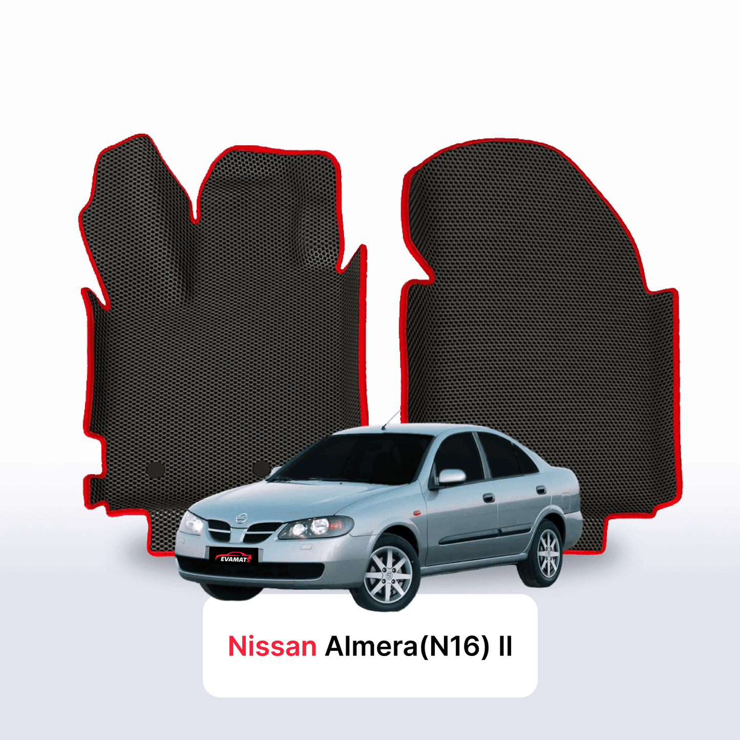Autokoberce EVA pro Nissan Almera(N16) II gen 2000-2008 r. SEDAN